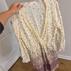 Zara Cream Floral Jumpsuit